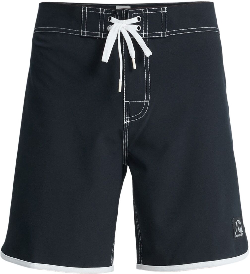 Boardshorts QUIKSILVER "Original Scallop 18", Herren, Gr. 28(XS), Normalgrößen, schwarz, Obermaterial: 92% Polyester, 8% Elasthan., Hosen Boardshorts
