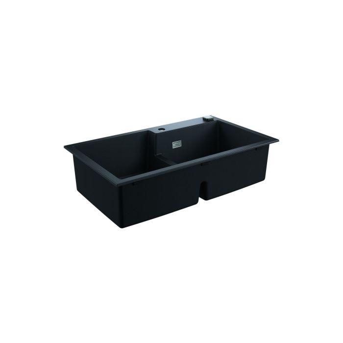 Grohe K500 Komposit-Einbauspüle 31649AP0 860x500mm, 2 Becken, granit schwarz