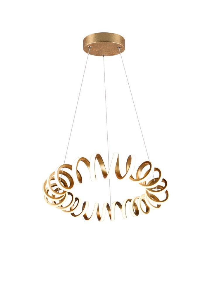 Trio Led hanglamp Curl goud Ø 55 cm