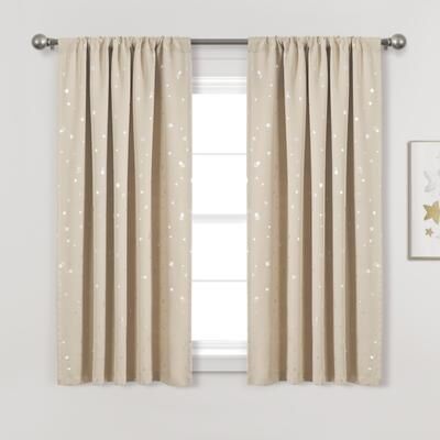 Lush Decor Star Room Darkening Window Curtain Panel Pair