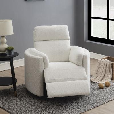 CDecor Tahoe Beige Swivel Glider Recliner