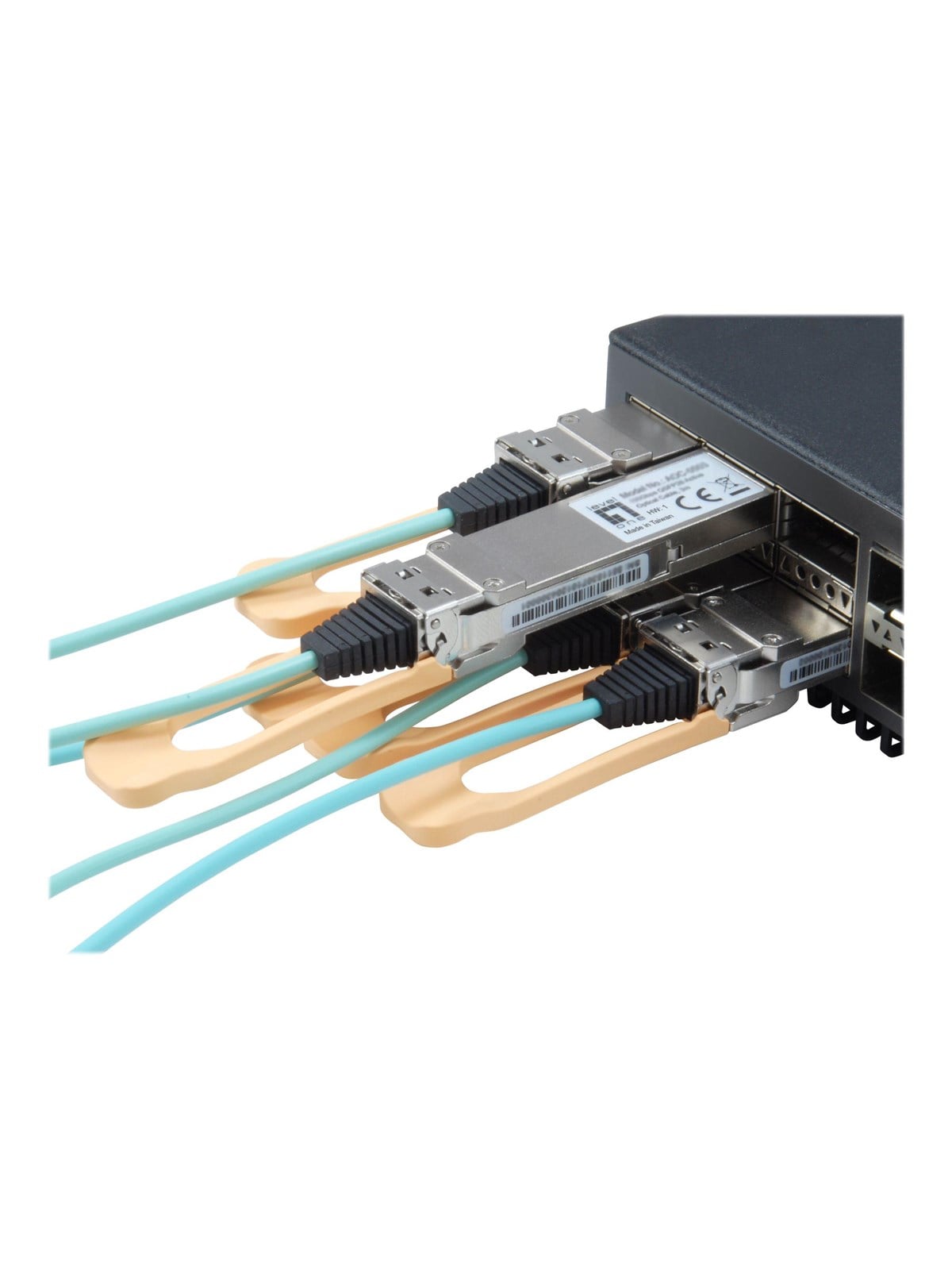LevelOne 100GBase-SR4-AOC direct attach cable - 1 m - Blau