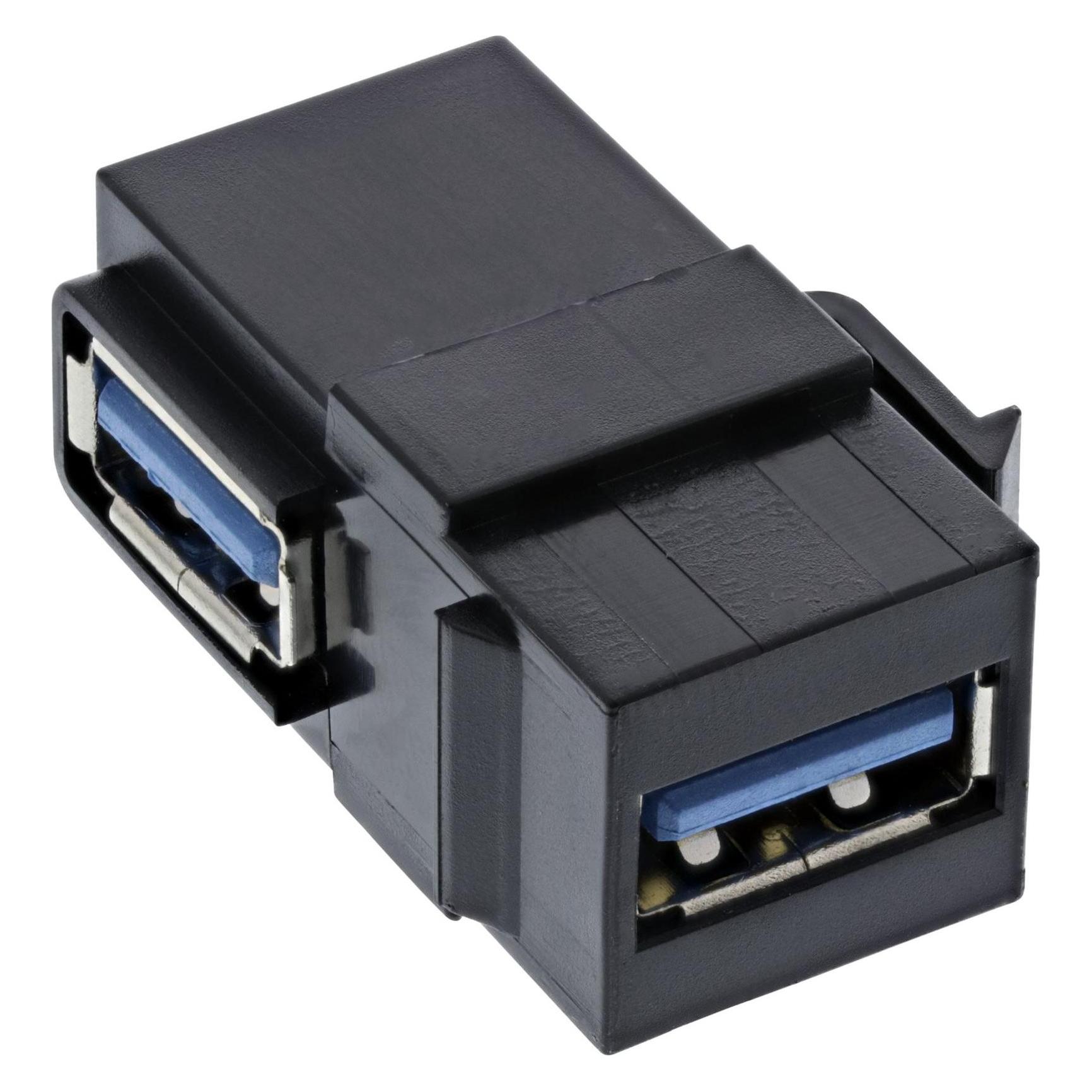 InLine 76202K Kabelschnittstellen-/Gender-Adapter USB 3.0 A Schwarz (0.34 m, USB 3.2 Gen 1) (76202K)
