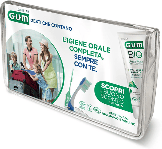 Gum Travel Kit Da Viaggio Con Dentifricio Bio