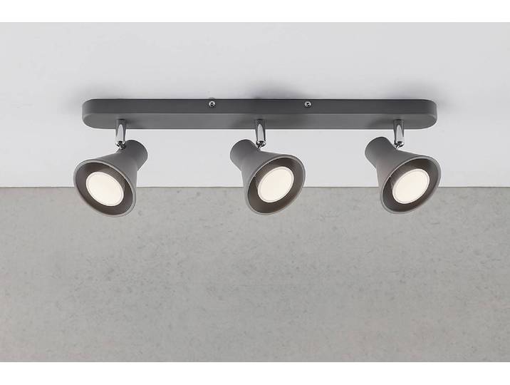 Deckenleuchte Eik 45 x 15 x 9cm Weiß/Weiß 3 Aluminium, lackiert GU10