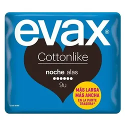 Evax Cottonlike Nacht Damenbinden Mit Flügeln 9 Einheiten