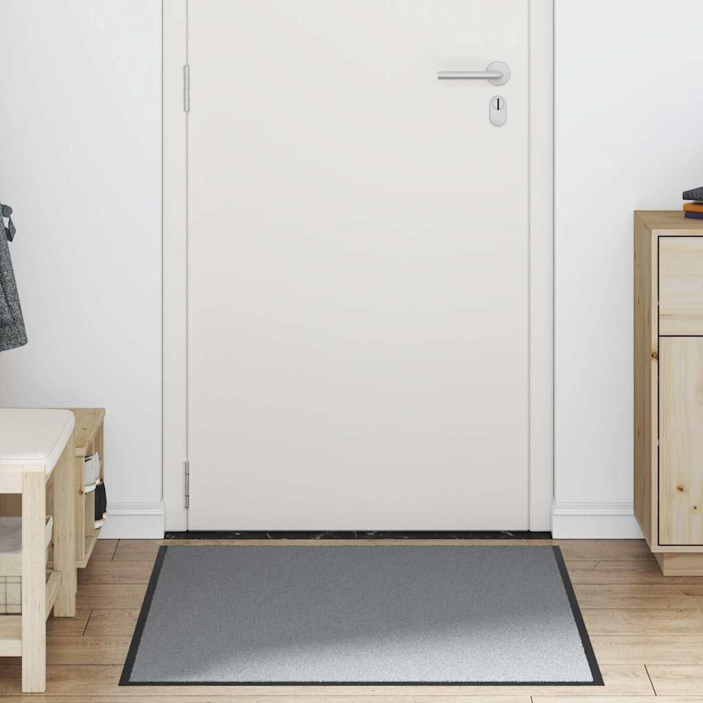 Ebern Designs Non-Slip Indoor / Outdoor Door Mat Grey 90cm W x 120cm L