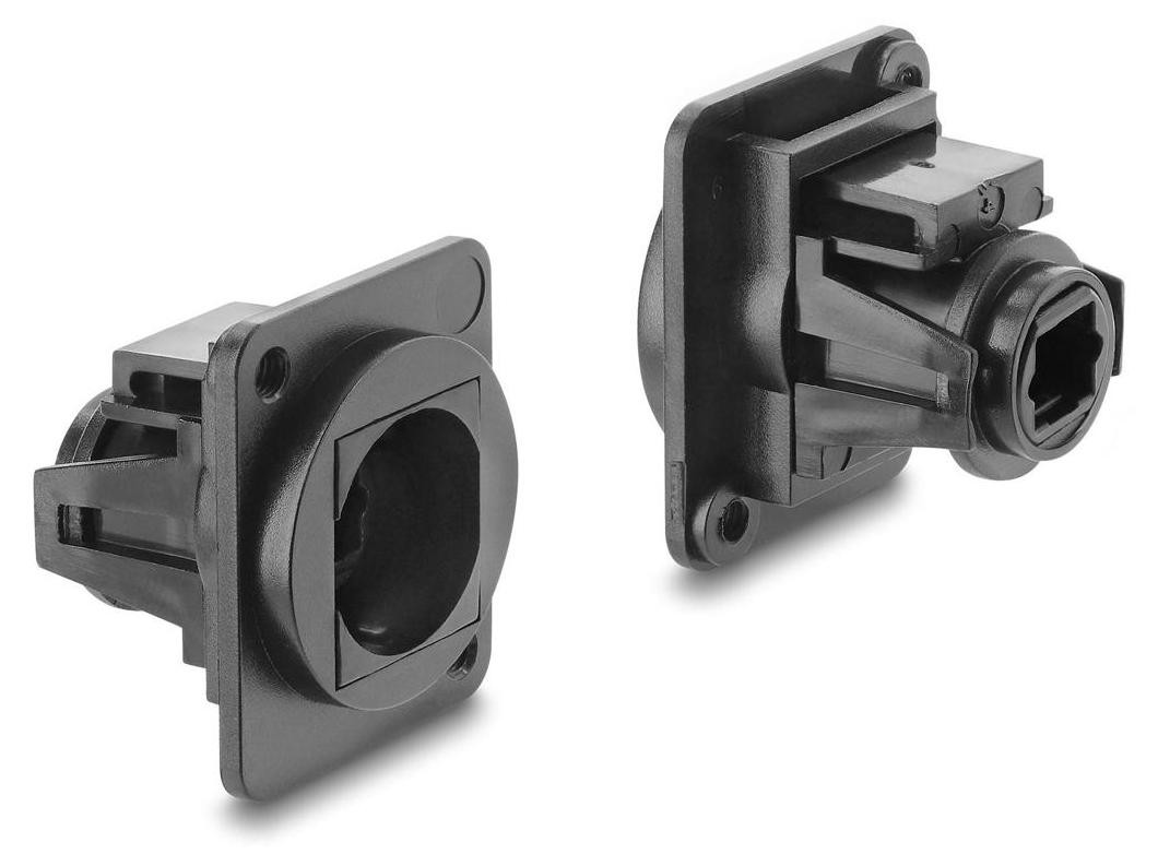 Delock D-type module TOSLINK naar TOSLINK connector zwart kunststof