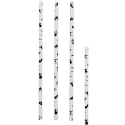 VASCELLA Papierstrohhalme Sportdekor ø 6 x 200 mm (2400 Stück)