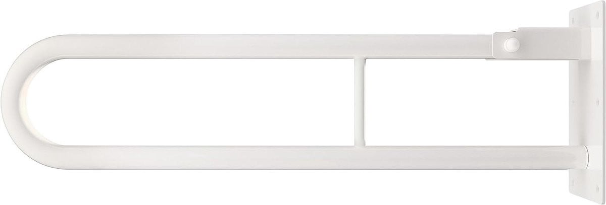 Witte Wandsteun Handgreep van Staal voor Mobiliteit in de Badkamer, 70 cm