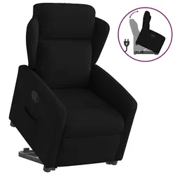 vidaXL Relaxsessel mit Aufstehhilfe Schwarz Stoff