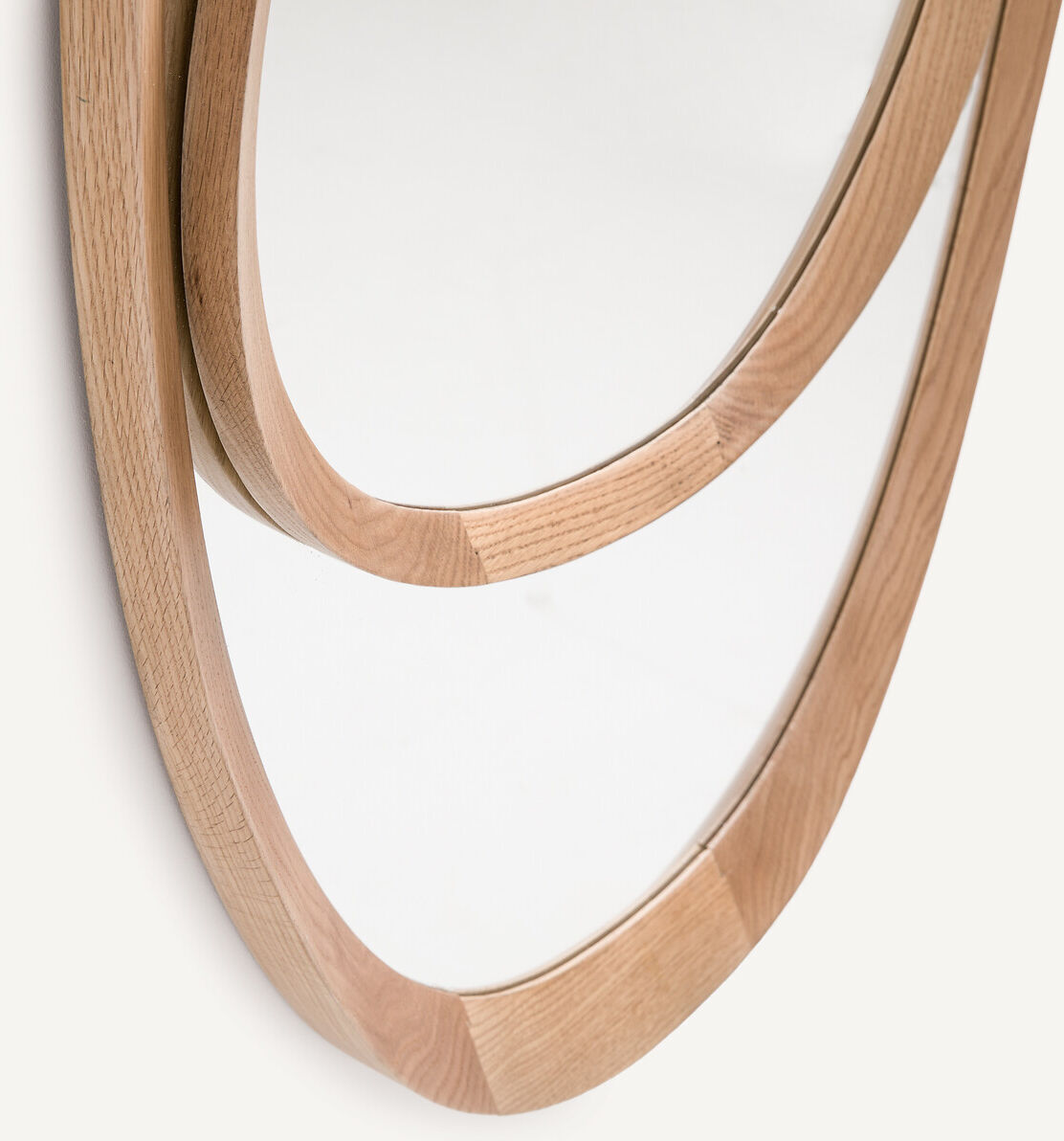 AM.PM Miroir asymétrique, cadre en chêne H100 cm, Belize