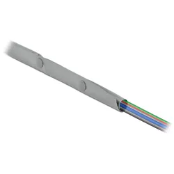 DeLOCK Kabelschutzschlauch mit Knopfverschluss hitzebeständig 2 m x 10 mm grau / schwarz
