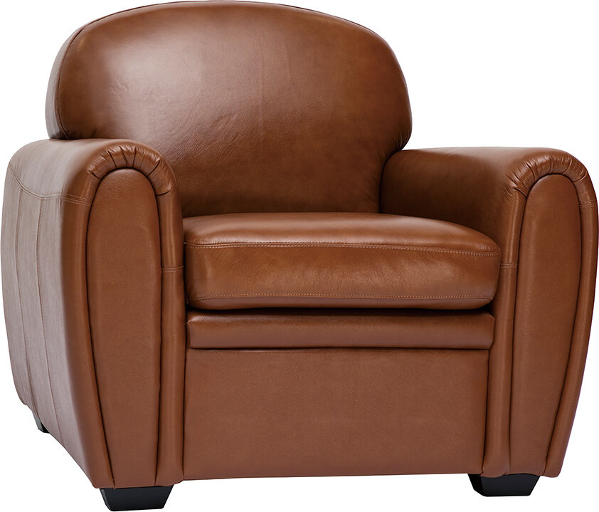 Miliboo Brauner Vintage-Ledersessel CLUB