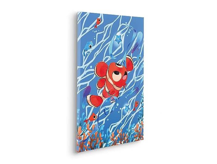 Komar Komar Keilrahmenbild - Carefree Nemo - Größe 40 x 60 cm - Kinderzimmerbild, Wandbild, Kinderzimmer