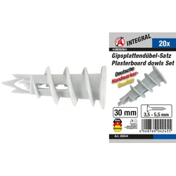 BGS DIY 80844 Sortiment Gipsplattendübel 20 teilig