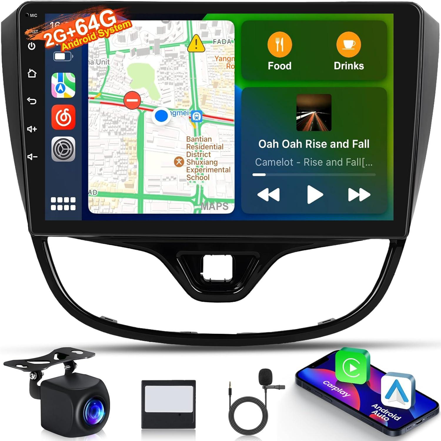 Selius Android Car Radio Multimedia Systeem met 9 Inch IPS Touchscreen