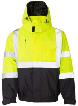 Kishigo JS121-122 Economy Bomber Jacket in Lime size 4XL   Polyester