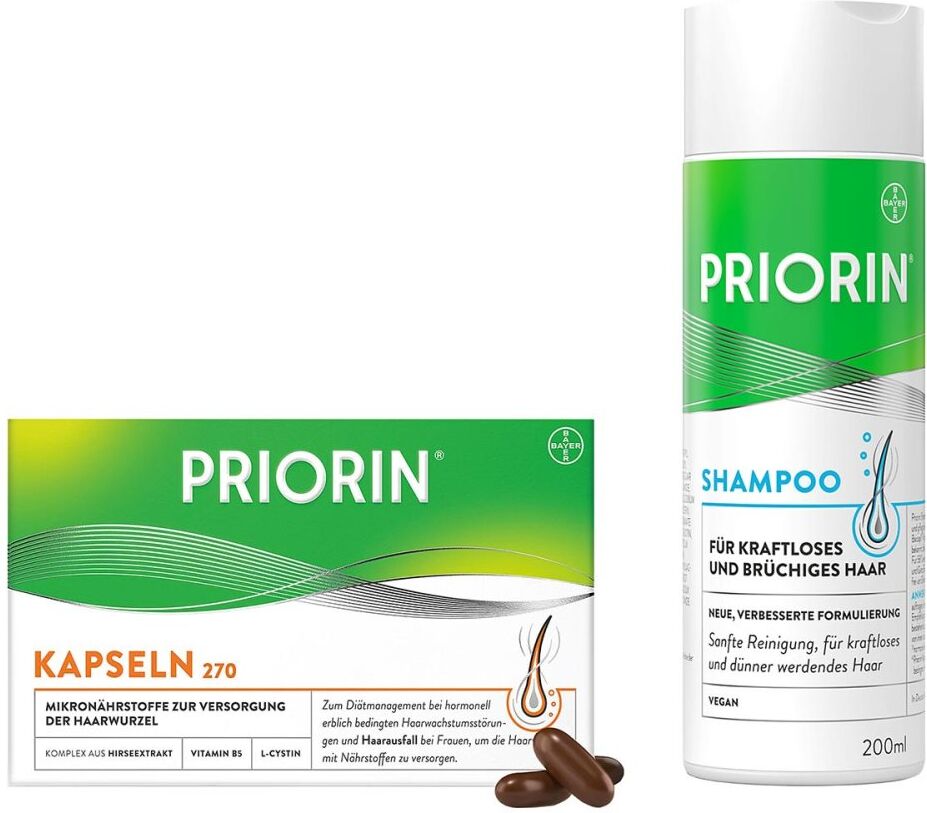 Priorin Haarpflege-Set: Priorin Kapseln 270Stück + Shampoo 200ml