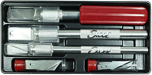 Excel Blades Hobbymessenset met 13 verschillende messen en plastic hoes