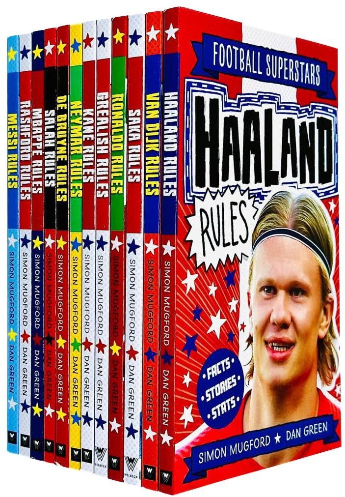 Welbeck ltd Football Superstars Rules Mega Pack 12 Books Collection Set – Messi, Neymar & Football Heroes Collection
