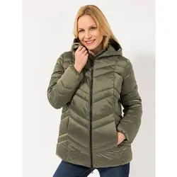 CENTIGRADE Steppjacke feste Kapuze 2-Wege-Zipper Eingrifftaschen