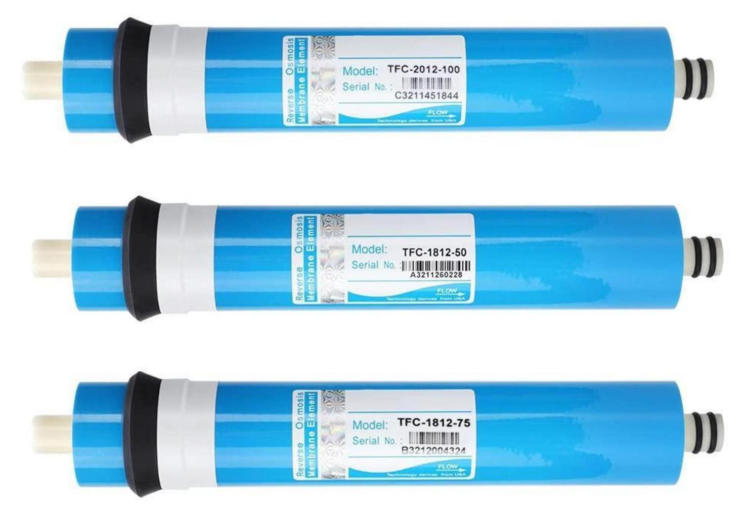 Acouto Waterfilter omgekeerde osmose membraan, 75 GPD, blauw, model 1812-75G