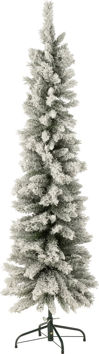 J-Line Kerstboom Besneeuwd Groen Kunststof Hoogte: 184 cm