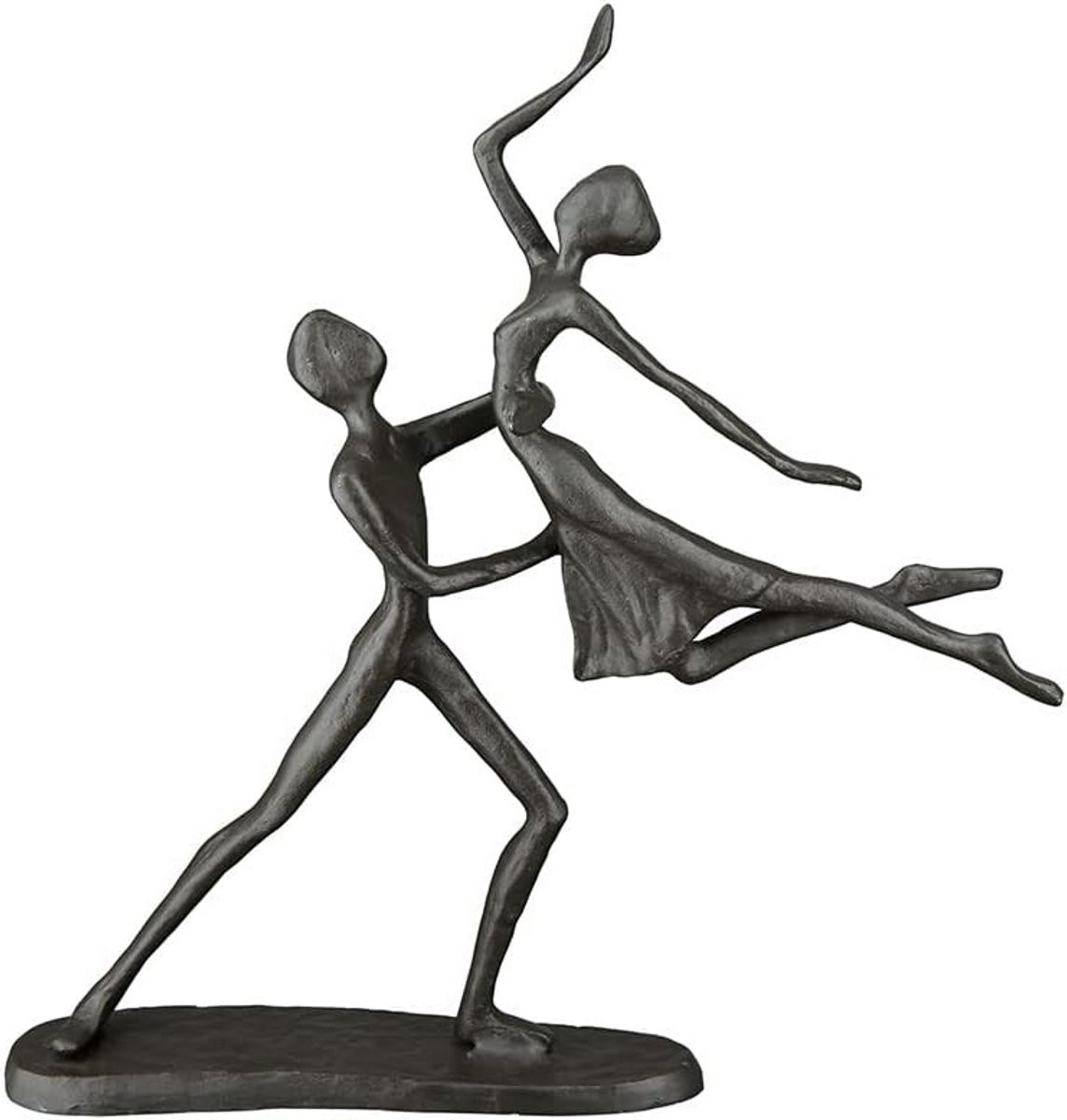 IJzeren Design Sculptuur Dansend Paar Decoratie Hoogte: 17,5 cm