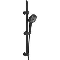 Schütte, Duschbrause, Brausestangenset Bad CORDOBA Stangenbrause-Set Schwarz Inklusive Handbrause 21017 AE (3 Strahlarten)