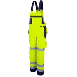 Warnschutz Latzhose „pro Warnschutz mg 245“ - 46 - gelb/marine