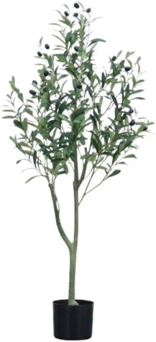 Realistische Kunstmatige Olijfboom voor Interieur Decoratie - Groen - Hoogte: 120 cm