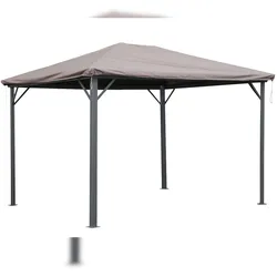 QUICK STAR Schutzhaube 3x3,6m Hardtop Pavillon Antik Taupe