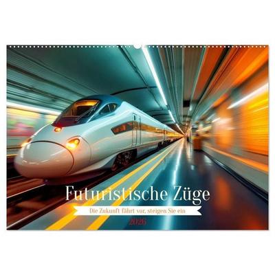 Futuristische Züge (Wandkalender 2026 DIN A2 quer), CALVENDO Monatskalender