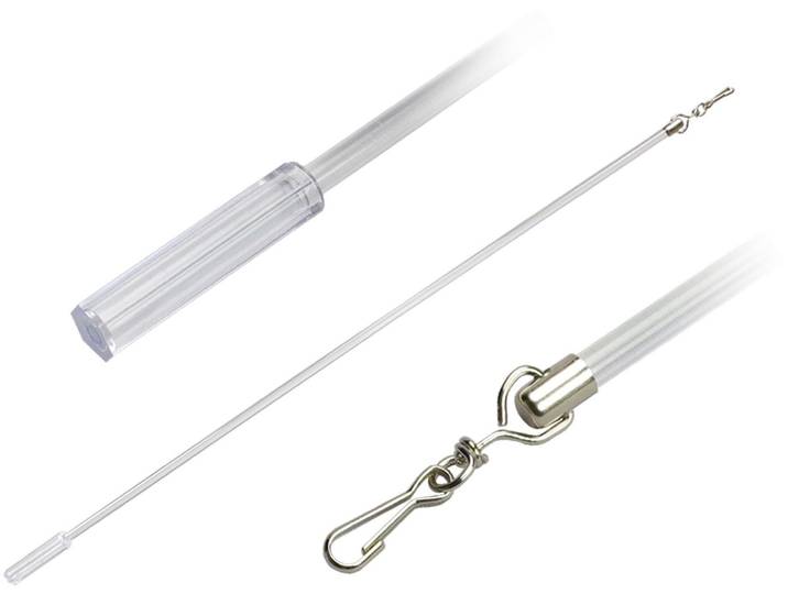 Schleuderstab LIEDECO Gr. 3, transparent (glasklar), L:125cm, Schleuderstäbe, Schleuderstab, für Seitenschals, Gardinen