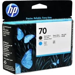 HP Druckkopf C9404A 70 2-farbig matt schwarz und cyan