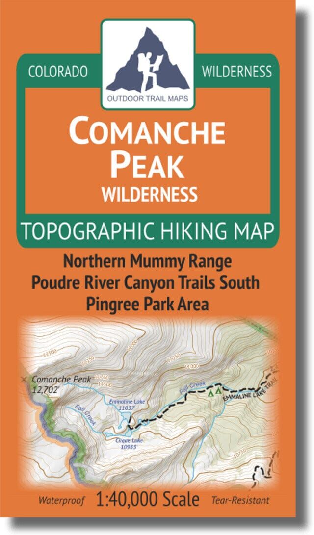 Comanche Peak Wilderness 1:40k   Outdoor Trail Maps LLC