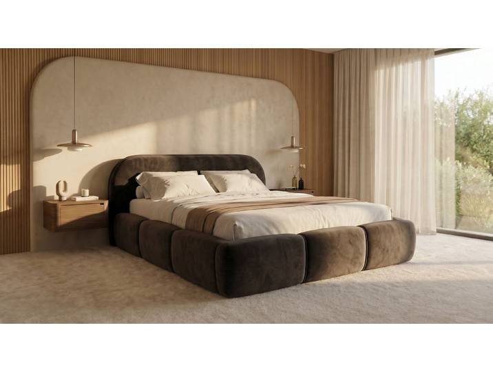 yourhouse24 Polsterbett Design-Polsterbet – Wolkenbett in Magic Velvet Samt, Voluminöses Chunky-Design mit weichen Kanten
