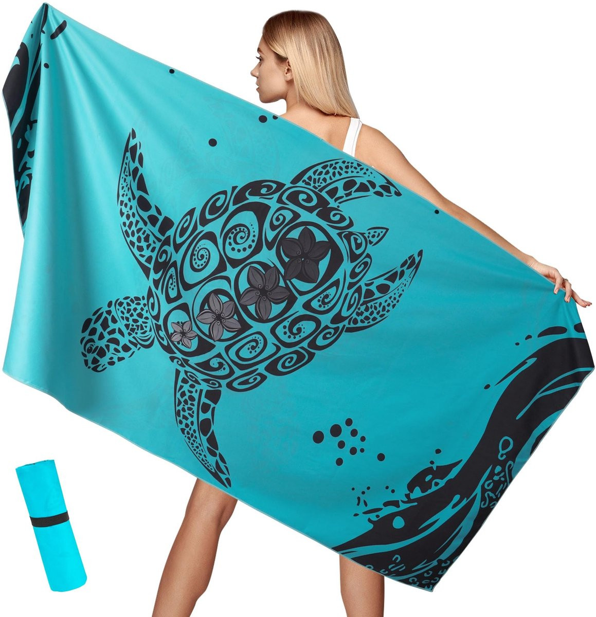 Dailygoods Strandhanddoek groot - Microvezel - Zandbestendig - 100 x 200 cm