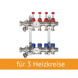 Schlüter Systems BEKOTEC-THERM-HVT/DE Heizkreisverteiler Edelstahl für 3 Heizkreise Edelstahl