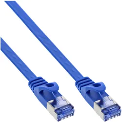 INLINE Patchkabel flach, U/FTP, Cat,6A, blau, 1,5m