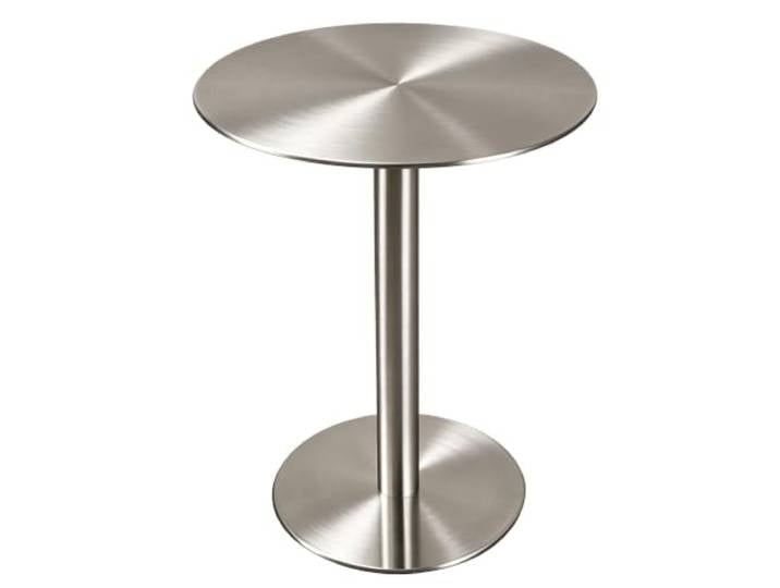 Bistro-Pub-Tisch, quadratischer Cocktailtisch in Barhöhe, Edelstahl Küchen-Esstisch für Zuhause, Küche, Party, Getränk, Restaurant, Hochzeit, Café, Büro(Round,70x70x95cm)