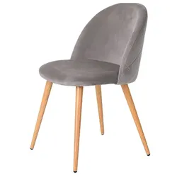 ITALIAN DESIGN Gina italienischer Designstuhl grau 58x48x78 cm