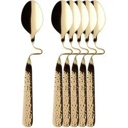KAFFEELÖFFEL VERGOLDET NewWave Caffè Spoon gold 17,5 cm 6er Set