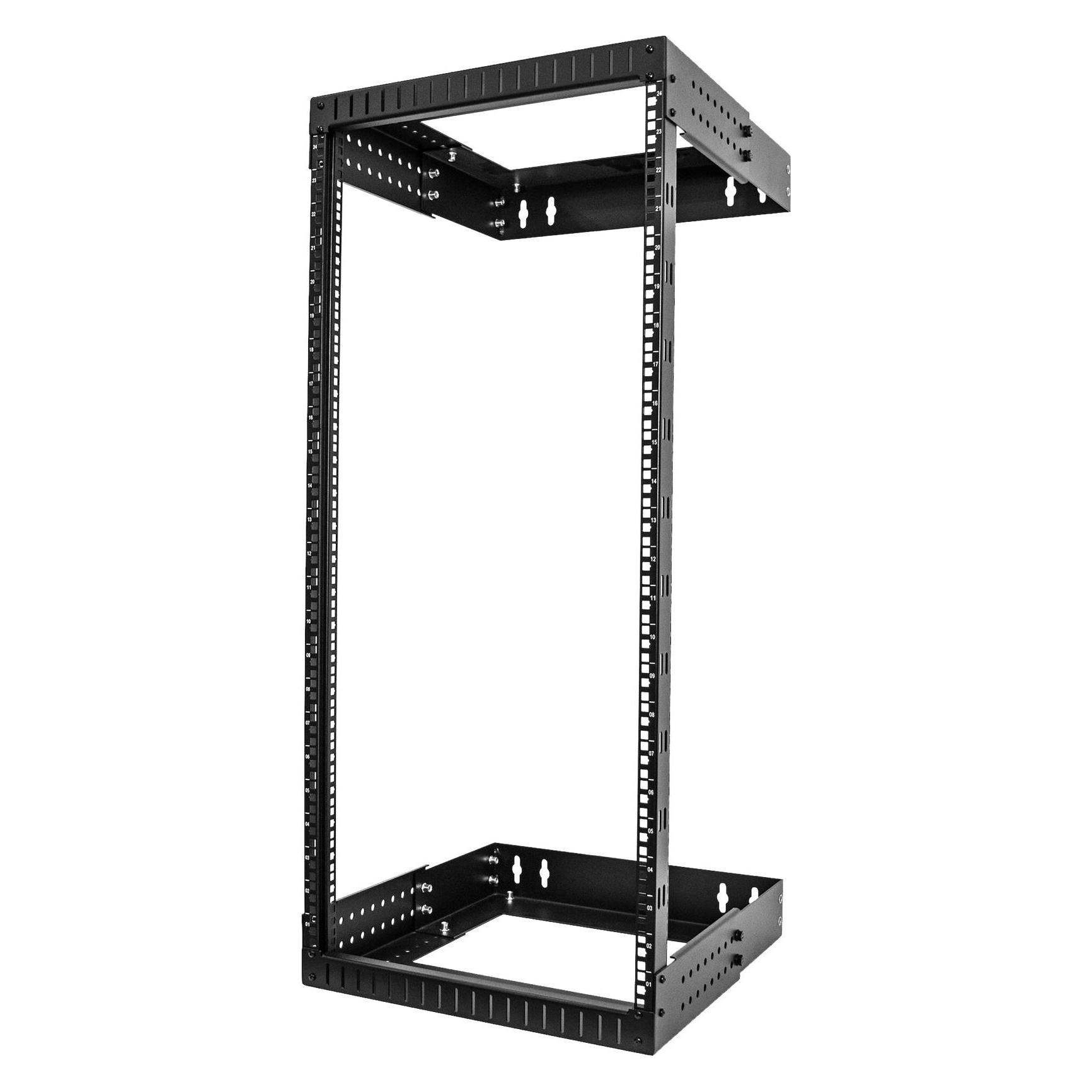 StarTech 24U Open Frame Rack (24 HE, 19 Zoll Rack) (RACK-24U-20-WALL-OA)