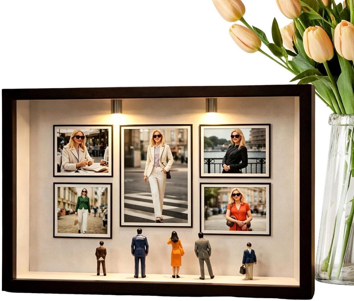 Knutsel Display Box Diorama Lijst voor het tonen van herinneringen en 3D silhouetten - 22,7 x 31,4 cm