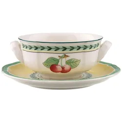 Villeroy & Boch, Tasse, French Garden Fleurence Suppentasse mit Untertasse (240 ml, 1x)