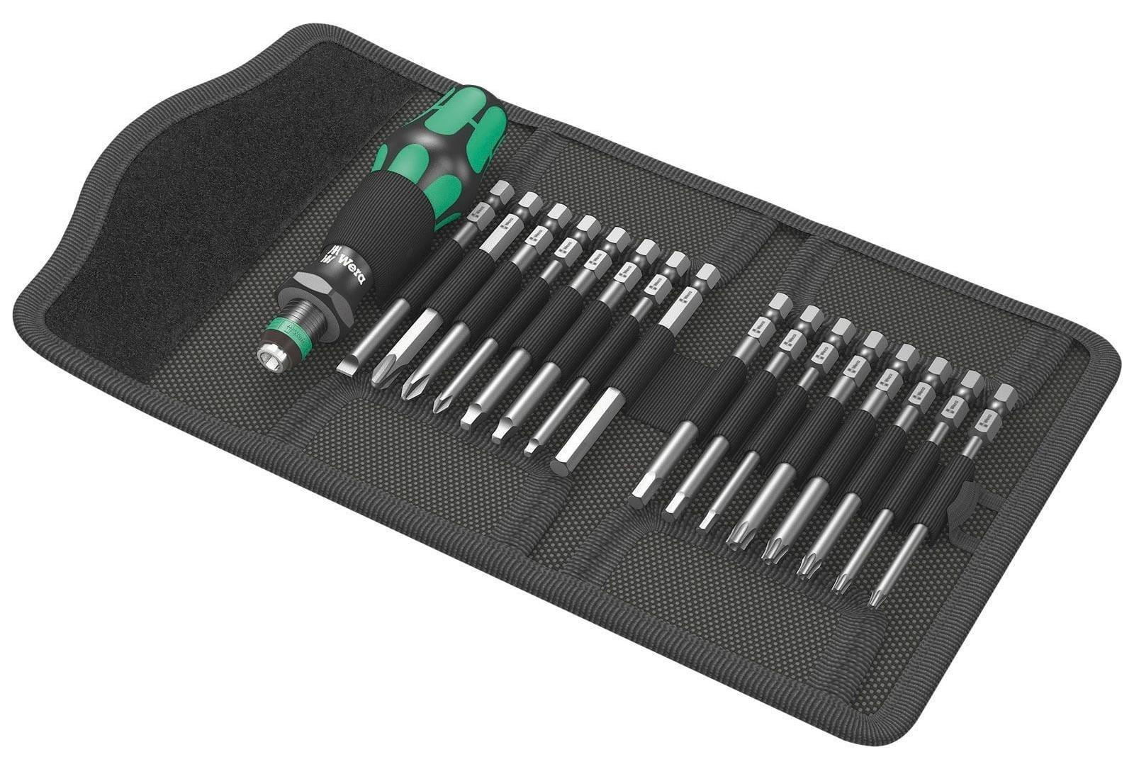 Wera Kraftform Kompakt 60 Imperial Bitset, 17-delig, zwart/groen
