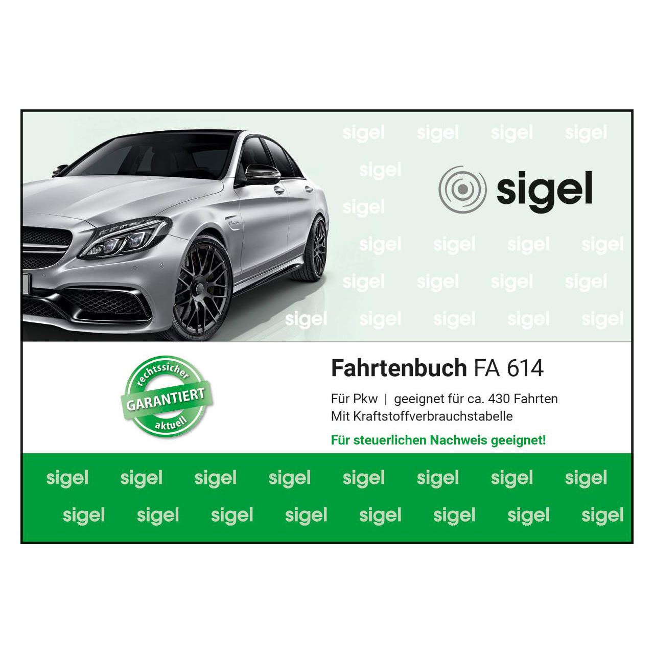 SIGEL Fahrtenbuch, Pkw mit Kraftstoffverbrauch Formularbuch FA614