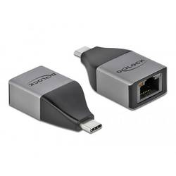 Delock USB 2.0 Adapter [1x USB-C® Stecker - 1x RJ45-Buchse] 64118